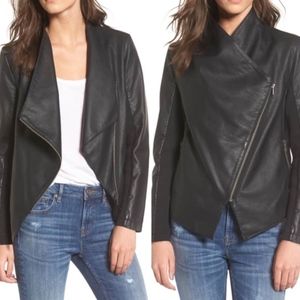 BB Dakota Faux Leather Asymmetrical Jacket L
